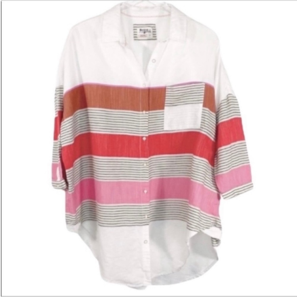 HOLDING HORSES - striped tunic top M/L - Picture 8 of 12